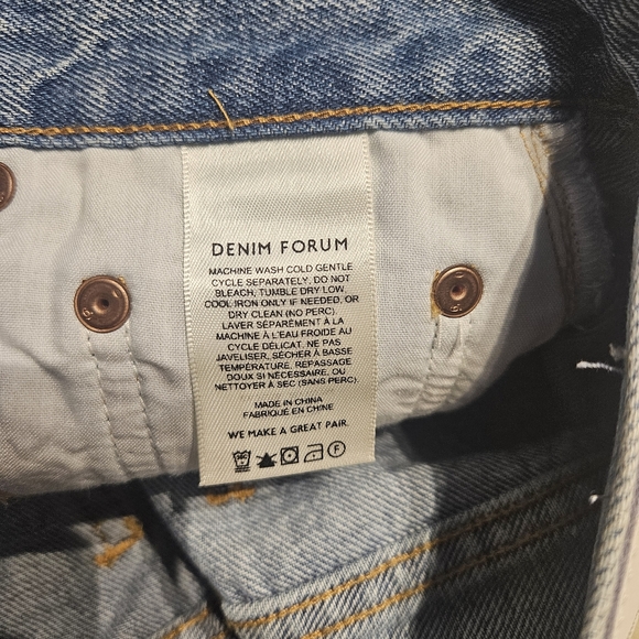 DENIM FORUM The Ex-Boyfriend Hi-Rise Denim Short Cut Off Short W23 Aritzia NWT - Picture 11 of 11